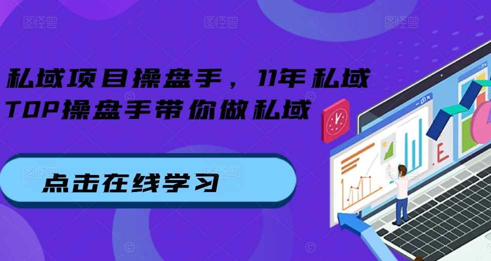 私域项目操盘手，11年私域TOP操盘手带你做私域-宇文网创