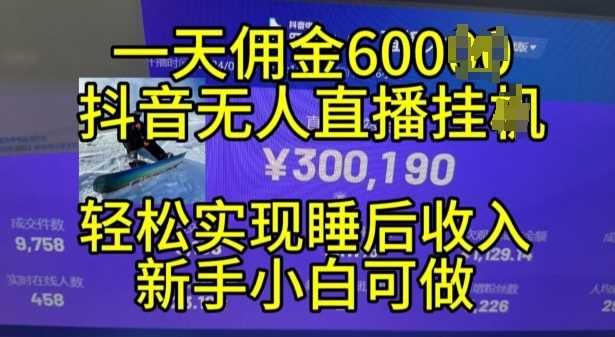 2024年11月抖音无人直播带货挂JI，小白的梦想之路，全天24小时收益不间断实现真正管道收益【揭秘】-宇文网创