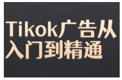 Tiktok Ads实操教程，Tiktok广告从入门到精通-宇文网创