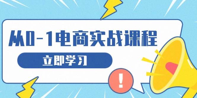 从零做电商实战课程，教你如何获取访客、选品布局，搭建基础运营团队-宇文网创