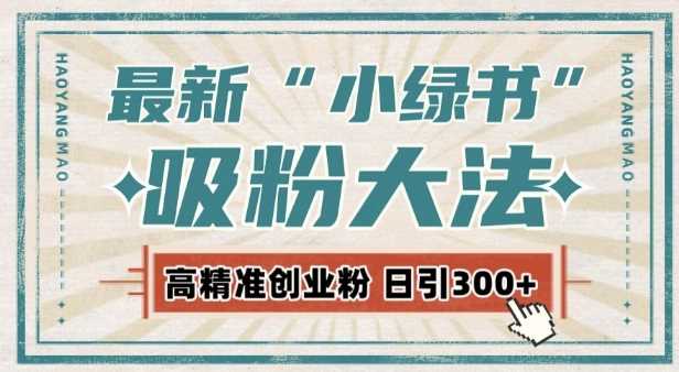 最新自动化“吸粉术”，小绿书激活私域流量，每日轻松吸引300+高质精准粉!-宇文网创