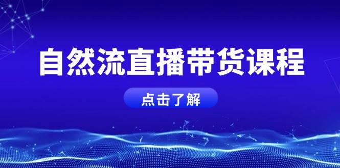 自然流直播带货课程，结合微付费起号，打造运营主播，提升个人能力-宇文网创