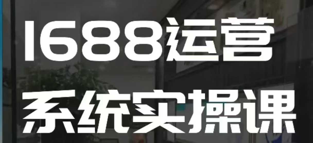 1688高阶运营系统实操课，快速掌握1688店铺运营的核心玩法-宇文网创