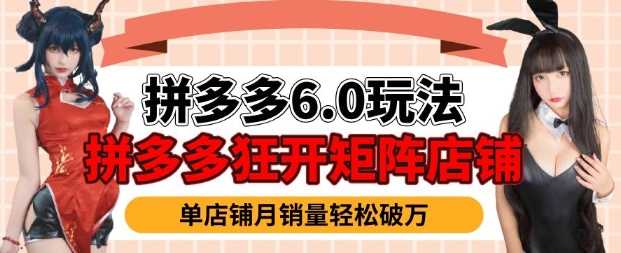 拼多多虚拟商品暴利6.0玩法，轻松实现月入过W-宇文网创