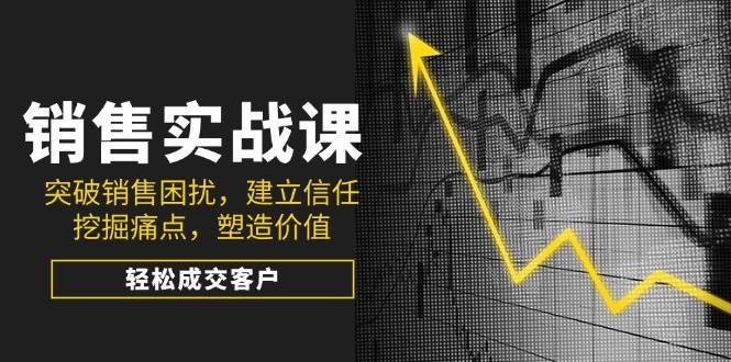 销售实战课，突破销售困扰，建立信任，挖掘痛点，塑造价值，轻松成交客户-宇文网创
