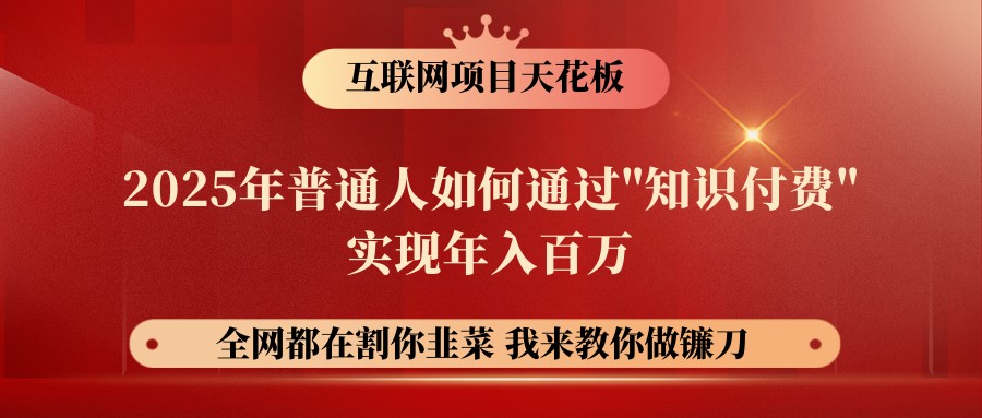网创项目终点站-镰刀训练营超级IP合伙人，25年普通人如何通过“知识付费”年入百万-宇文网创