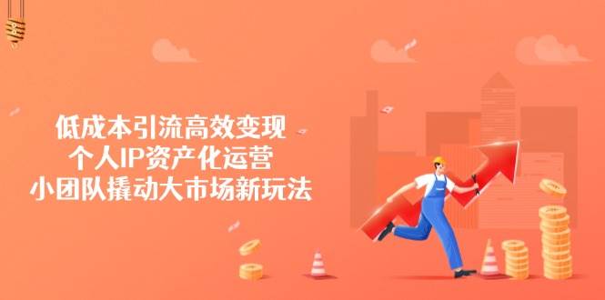 低成本引流高效变现，个人IP资产化运营，小团队撬动大市场新玩法-宇文网创