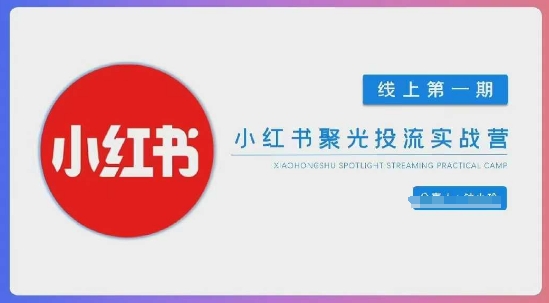 小红书聚光陪跑第一期，教你从0到1玩转小红书聚光投流，搭建小红书付费投流团队，更快的见到效果-宇文网创