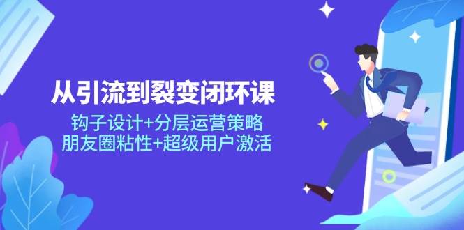 从引流到裂变闭环课：钩子设计+分层运营策略，朋友圈粘性+超级用户激活-宇文网创