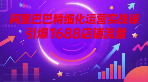 阿里巴巴精细化运营实战课，引爆1688店铺流量-宇文网创