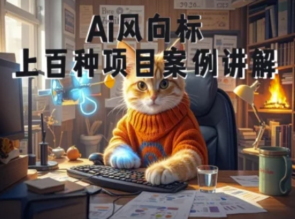 Ai风向标-附100种项目案例玩法-0基础小白到大神ai视频商业应用教学-宇文网创