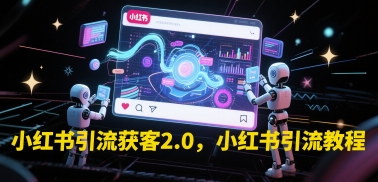 小红书引流获客2.0，小红书引流教程-宇文网创