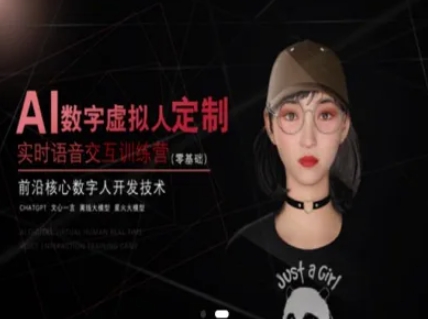AI数字虚拟人定制，实时语音交互训练营（零基础），前沿核心数字人开发技术-宇文网创