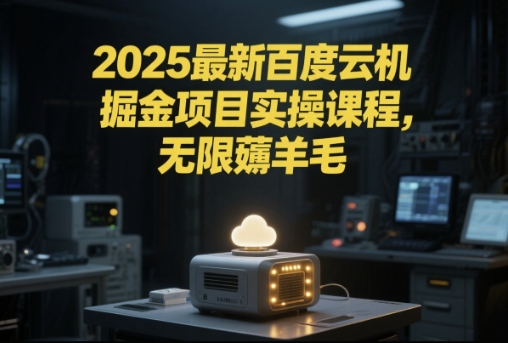 2025最新百度云机掘金项目实操课程单窗口保底5-10元月收益单窗口150+【揭秘】-宇文网创