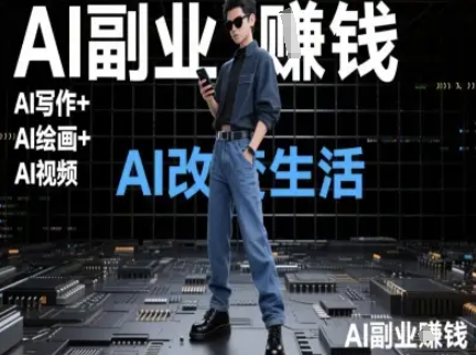 AI改变生活（Ai写作+AI绘画+Ai视频），AI副业挣钱-宇文网创
