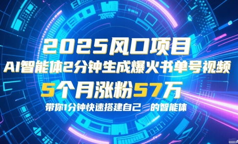 AI智能体2分钟一键生成爆火书单号原创视频，5个月涨粉57w，带你零代码1分钟搭建智能体-宇文网创