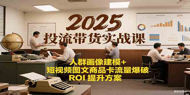 2025投流带货实战课：人群画像建模+短视频图文商品卡流量爆破ROI提升方案-宇文网创