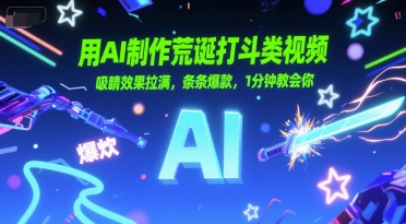 用AI制作荒诞打斗类视频，吸睛效果拉满，条条爆款，1分钟教会你-宇文网创