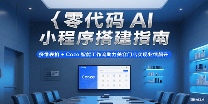 零代码AI小程序搭建指南，多维表格+Coze智能工作流助力美容门店实现业绩飙升-宇文网创
