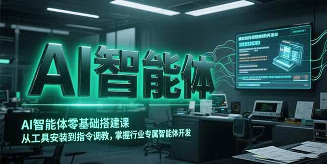 AI智能体零基础搭建课，从工具安装到指令调教，掌握行业专属智能体开发…-宇文网创