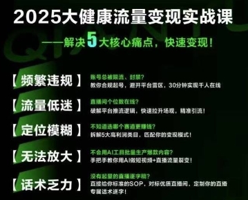 大健康流量全域新增长8.0，三月底线下课视频，大健康万亿蓝海，从类目突围到模式迭代-宇文网创