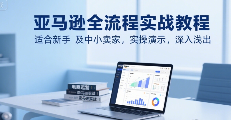 亚马逊全流程实战教程，适合新手及中小卖家，实操演示，深入浅出-宇文网创