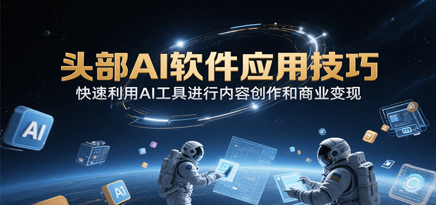 头部AI软件应用技巧，快速利用AI工具进行内容创作和商业变现-宇文网创