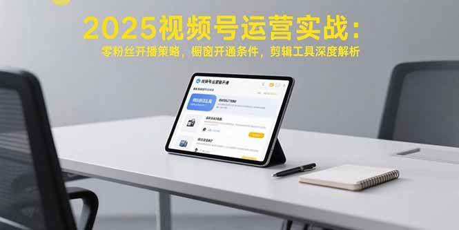 2025视频号运营实战：零粉丝开播策略，橱窗开通条件，剪辑工具深度解析-宇文网创