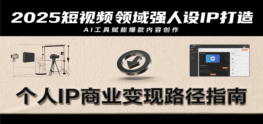 2025短视频领域强人设IP打造，结合爆款案例与AI工具应用，从个人出镜到商业成交转化-宇文网创