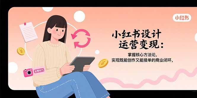 小红书设计运营变现：掌握核心方法论，实现既能创作又能接单的商业闭环-宇文网创