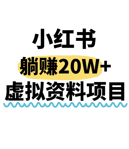 小红书操作虚拟资料，搬运工模式躺挣20W+，互联网的低成本路子！-宇文网创