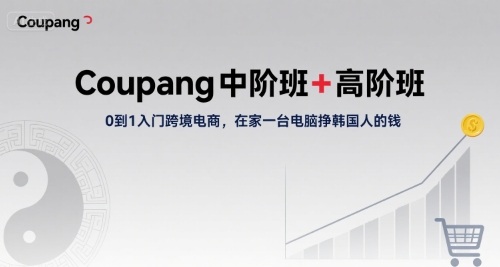 Coupang中阶班+高阶班，0到1入门跨境电商，在家一台电脑挣韩国人的钱-宇文网创