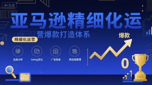 亚马逊精细化运营爆款打造体系，视频课+全套资料文档-宇文网创