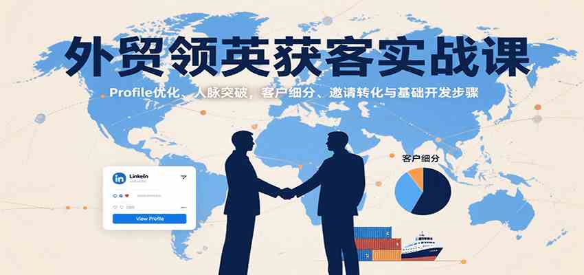 外贸领英获客实战课：Profile优化、人脉突破，客户细分、邀请转化与基础开发步骤-宇文网创