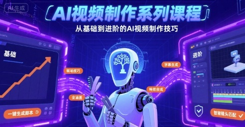 AI视频制作系列课程，从基础到进阶的AI视频制作技巧全涵盖-宇文网创