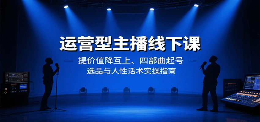 运营型主播线下课：提价值降互上、四部曲起号、选品与人性话术实操指南-宇文网创