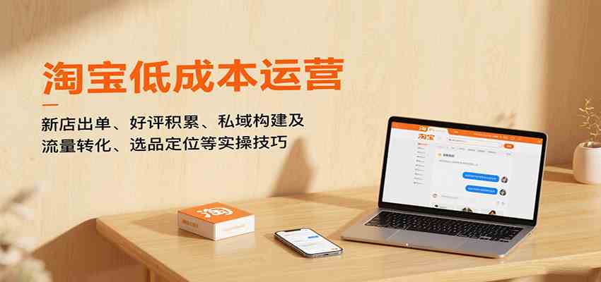 淘宝低成本运营，新店出单、好评积累、私域构建及流量转化、选品定位等实操技巧-宇文网创
