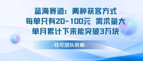 蓝海赛道：需求量大 单月累计下来能突破3W-宇文网创