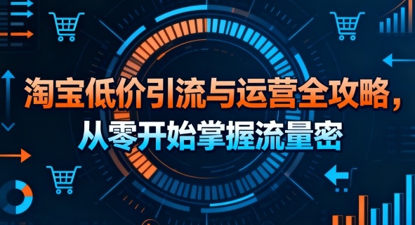 淘宝低价引流与运营全攻略，从零开始掌握流量密码-宇文网创