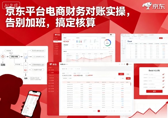京东平台电商财务对账实操，告别加班，搞定核算-宇文网创