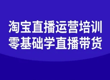 淘宝直播运营培训-零基础学会直播卖货-宇文网创