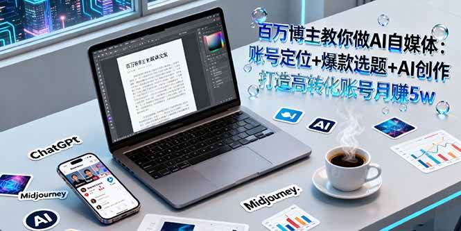 百万博主教你做AI自媒体：账号定位+爆款选题+AI创作 打造高转化账号月赚5w-宇文网创