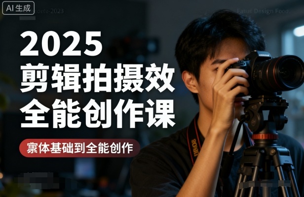 2025剪辑拍摄特效全能创作课，零基础到全能创作-宇文网创