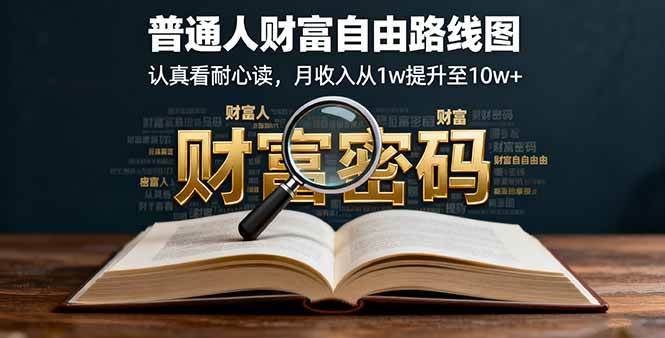某付费文：普通人财富自由路线图，认真看耐心读，月收入从1w提升至10w+-宇文网创
