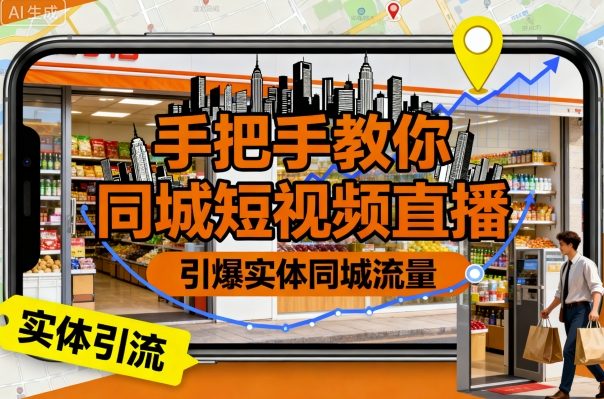 手把手教你同城短视频直播，引爆实体同城流量-宇文网创