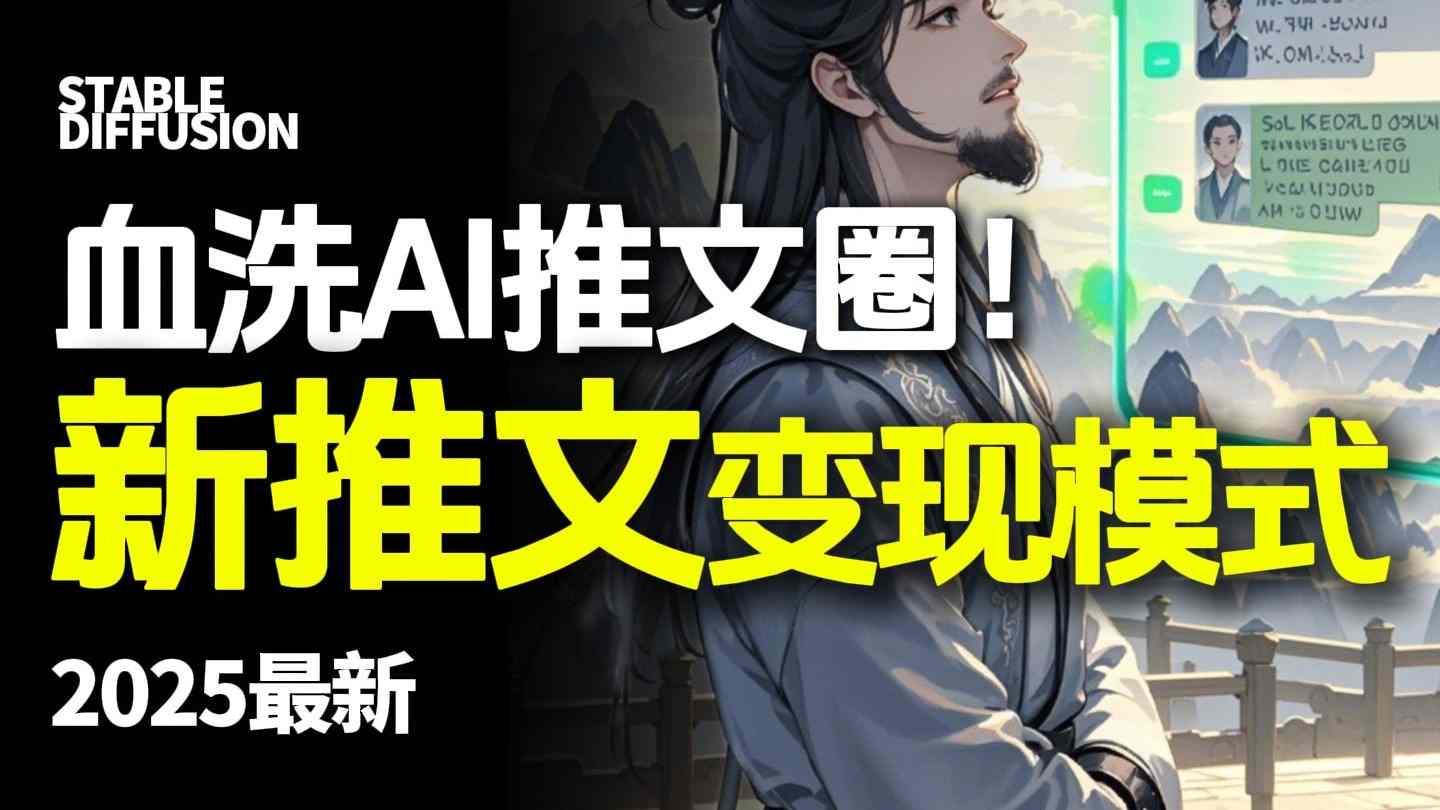 最新AI动态电影漫画小说推文，全流程实操教学，小白也能月入1W+-宇文网创