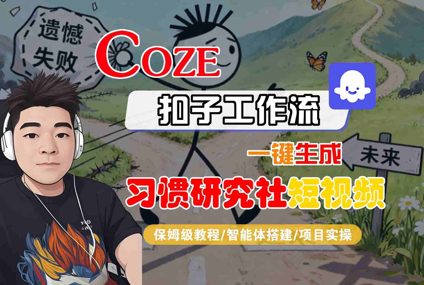 Coze扣子智能体工作流一键生成“习惯研究社“短视频，全流程保姆级教学-宇文网创