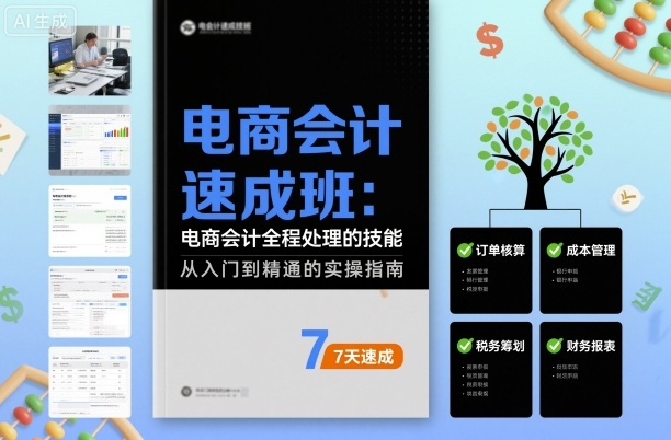电商会计速成班，电商会计全程处理的技能-宇文网创