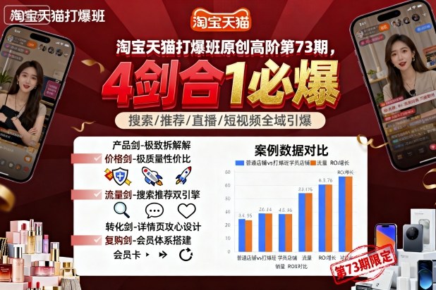 淘宝天猫打爆班原创高阶第73期，4剑合1必爆-宇文网创