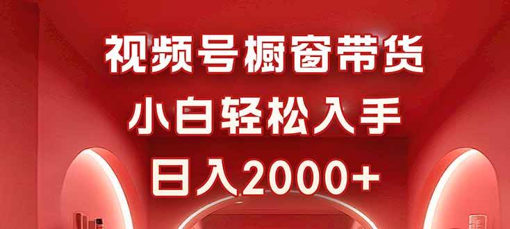 视频号橱窗带货，小白轻松入手，日入2000+-宇文网创